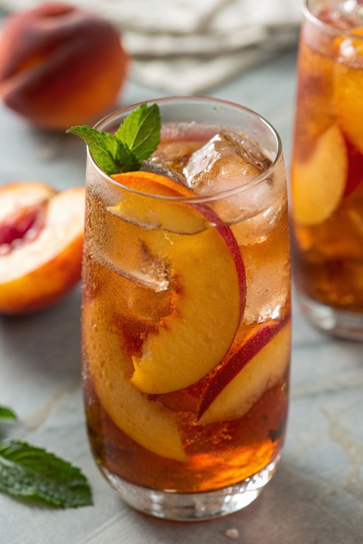 Orange and Peach Ice Tea